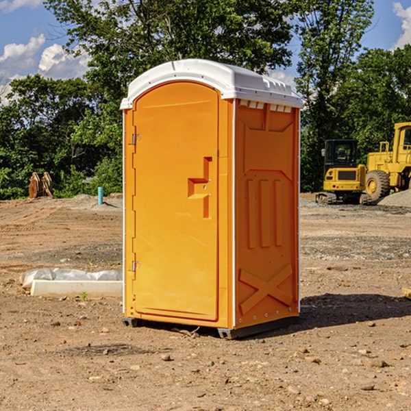 can i customize the exterior of the porta potties with my event logo or branding in Middle Point